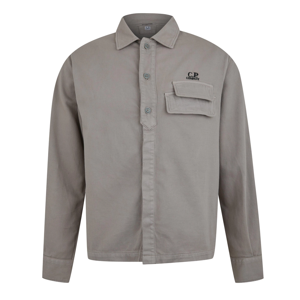 CP Company Armored Stretch Satin Buttoned Shirt - Vintg Khaki 327